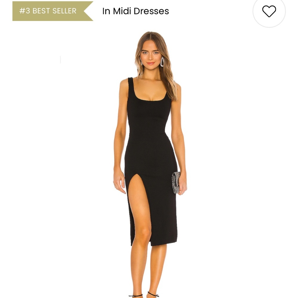 NBD Black Thom Midi Dress